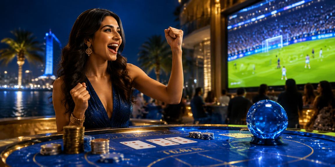 Elegant evening casino setting with card games in Delhi