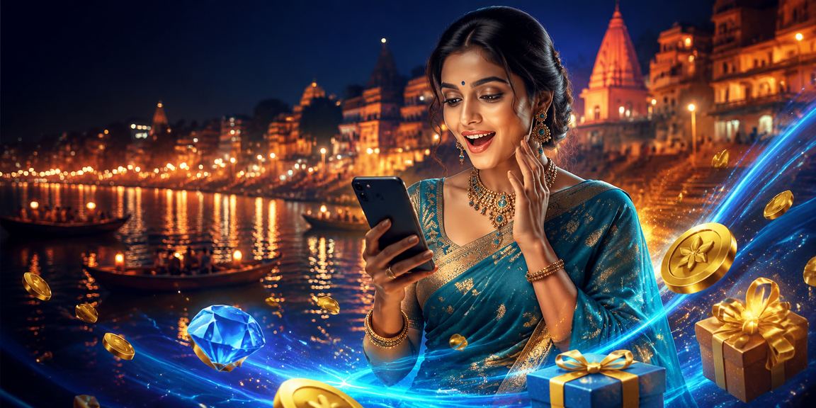 Customer making deposit using mobile banking in Varanasi